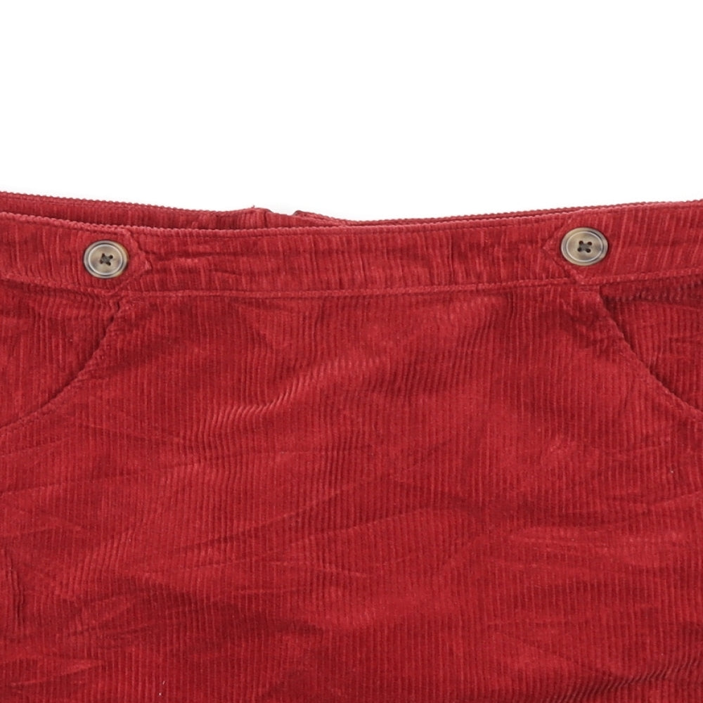 TU Womens Red  Corduroy A-Line Skirt Size 16
