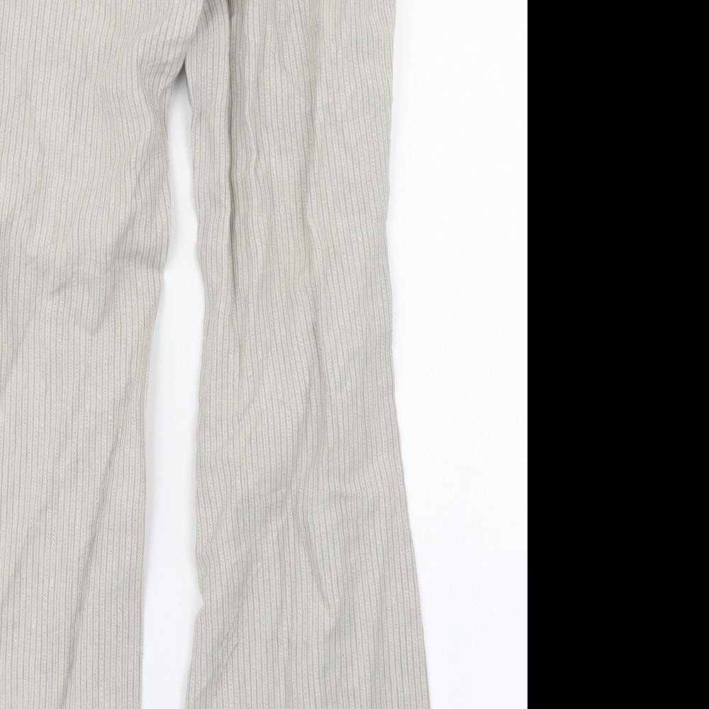 NEXT Womens Beige Striped  Trousers  Size 10 L28 in