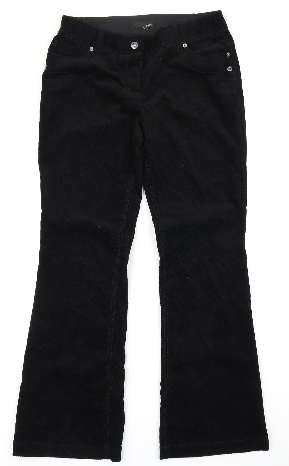 NEXT Womens Black  Corduroy Bootcut Jeans Size 12 L29 in