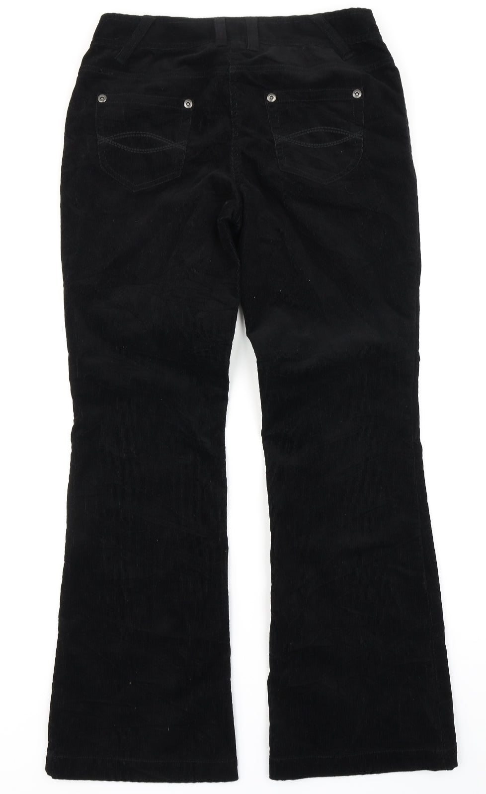 NEXT Womens Black  Corduroy Bootcut Jeans Size 12 L29 in
