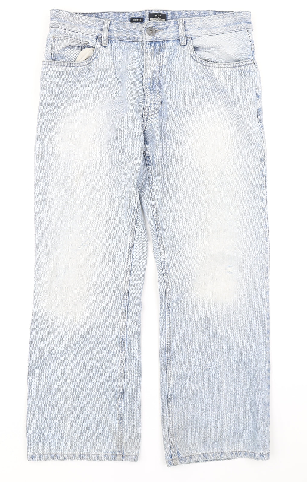 Easy Mens Blue  Denim Bootcut Jeans Size 34 in L27 in