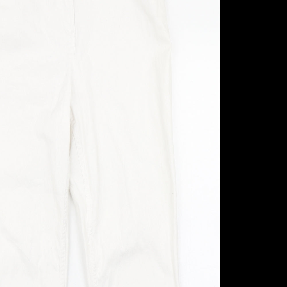 Classic Womens White  Denim Straight Jeans Size 12 L24 in