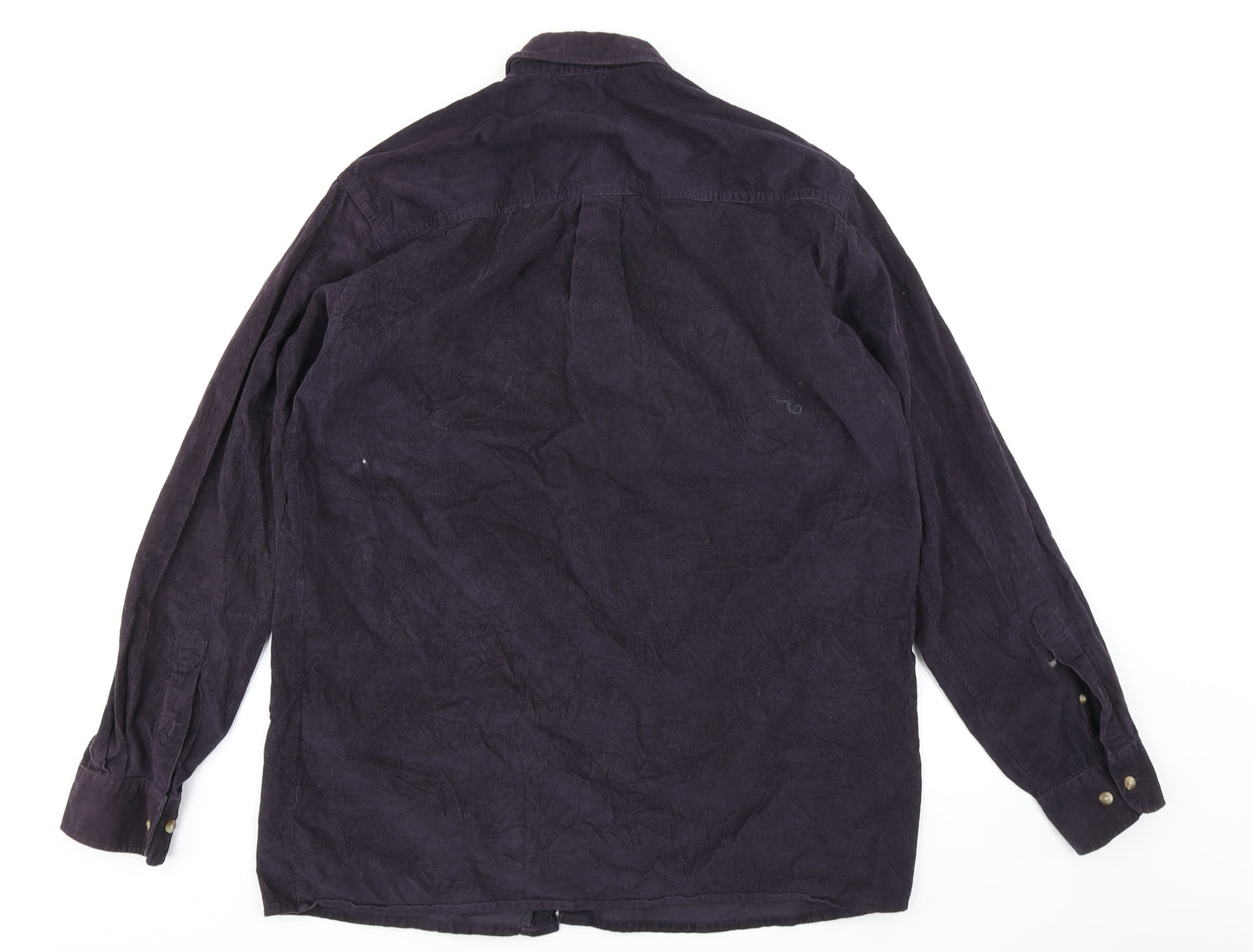 Tom Hagan Mens Blue  Corduroy  Button-Up Size M