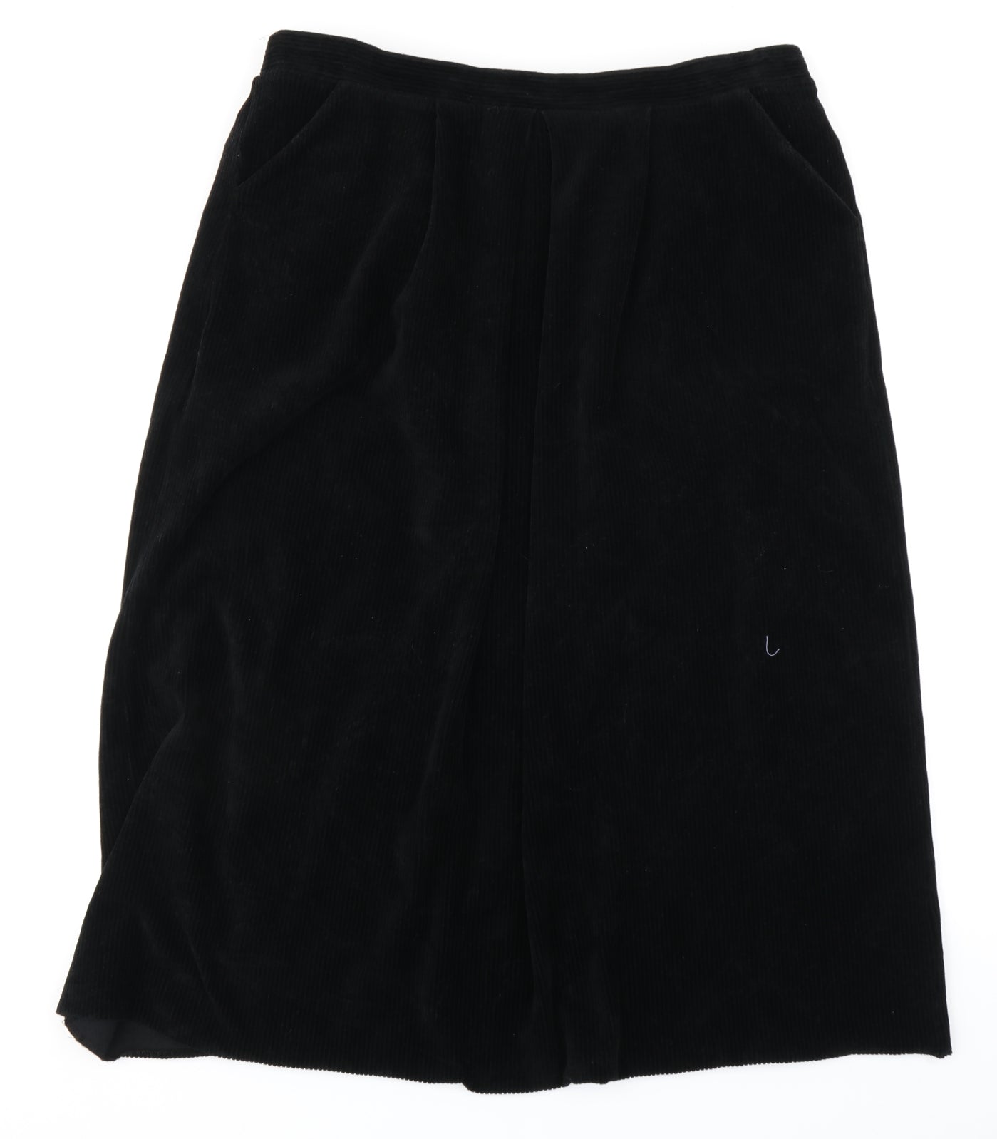 David Nieper Womens Black  Corduroy A-Line Skirt Size XL