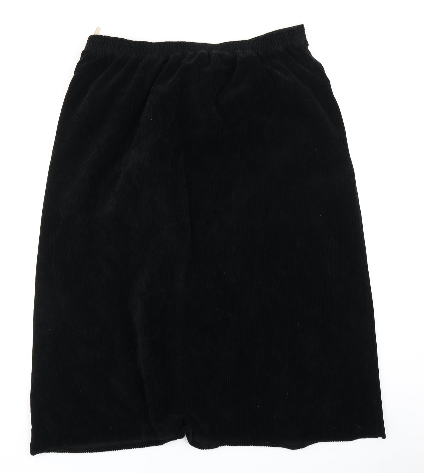 David Nieper Womens Black  Corduroy A-Line Skirt Size XL