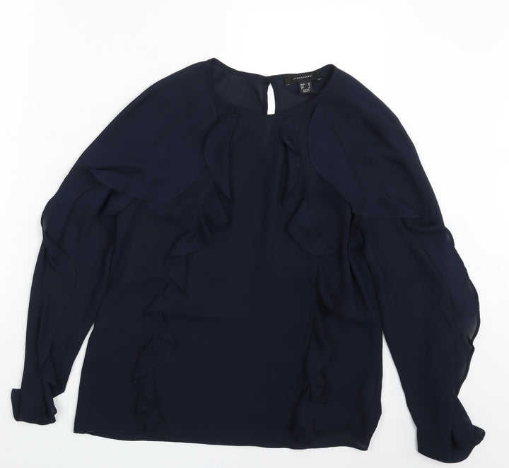 Atmosphere Womens Blue   Basic Blouse Size 10