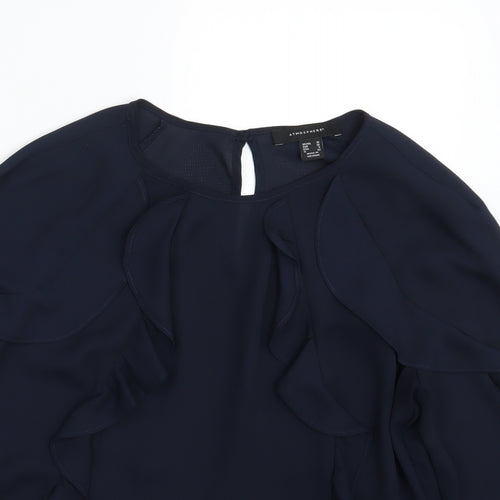 Atmosphere Womens Blue   Basic Blouse Size 10