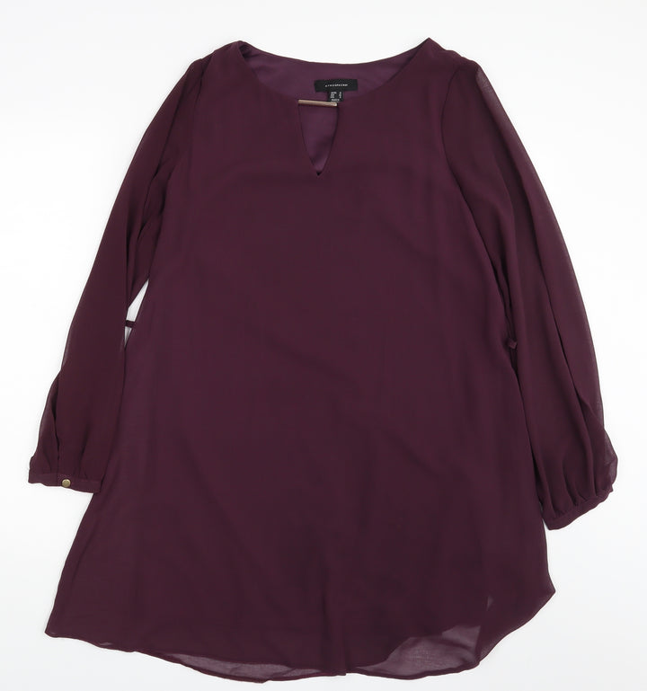 Atmosphere Womens Purple Basic Blouse Size 10