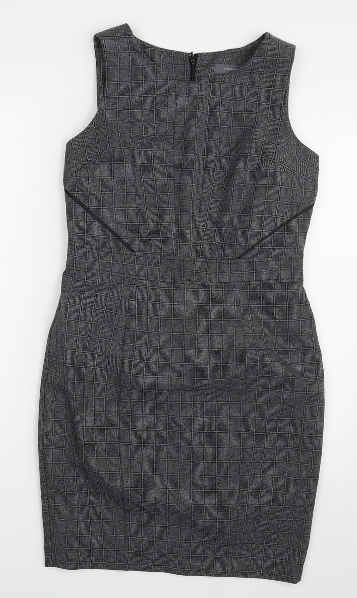 Atmosphere Womens Grey Check  Fit & Flare  Size 10