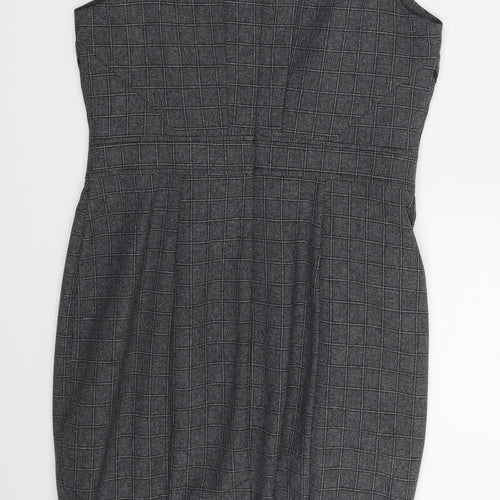 Atmosphere Womens Grey Check  Fit & Flare  Size 10