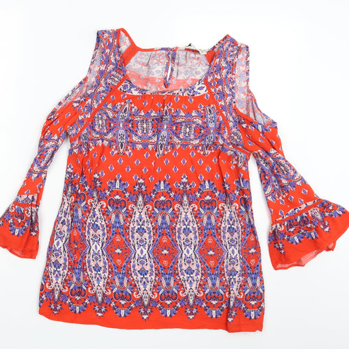 F&F Womens Multicoloured Argyle/Diamond  Basic Blouse Size 10