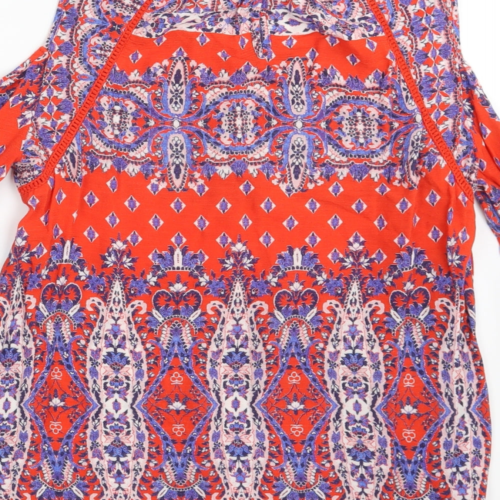 F&F Womens Multicoloured Argyle/Diamond  Basic Blouse Size 10