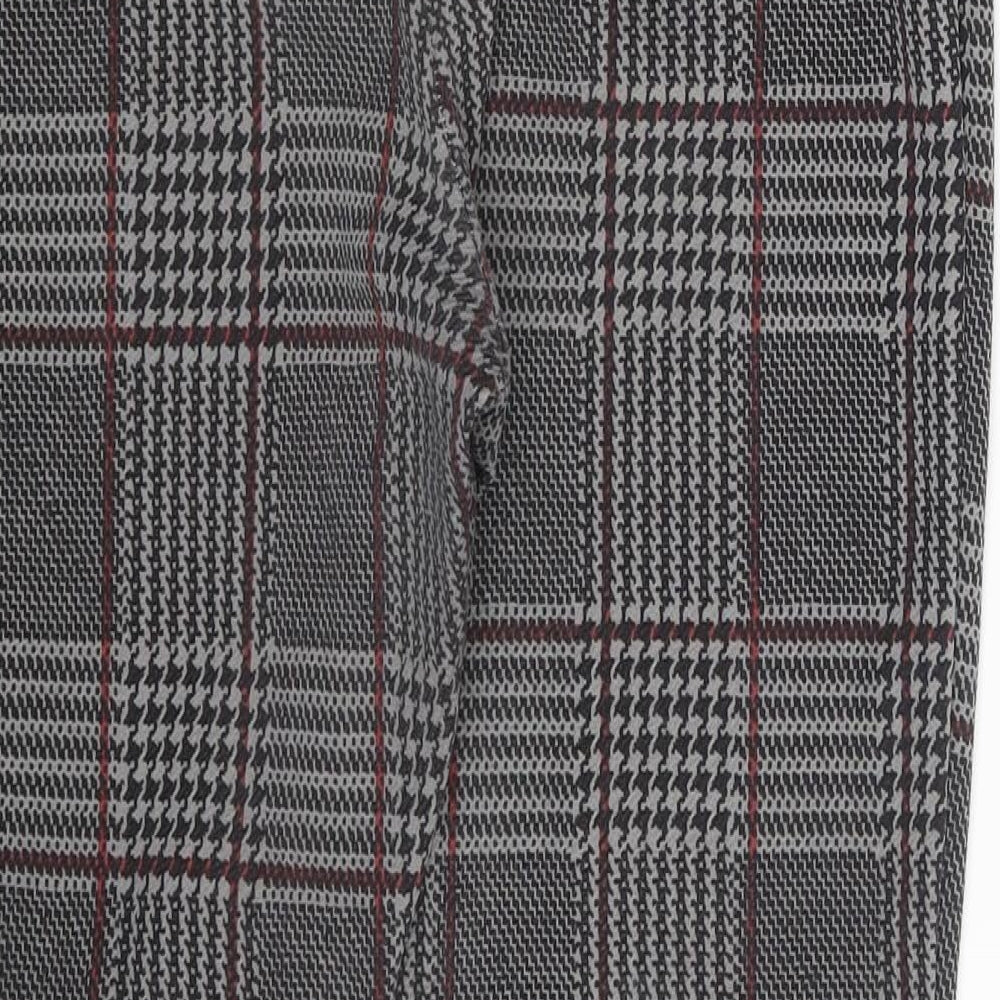 Boohoo Womens Multicoloured Check  Trousers  Size 10 L24 in