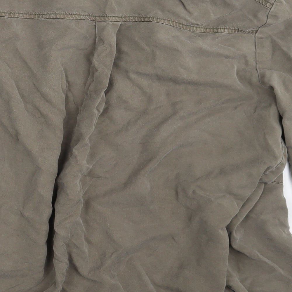 Pimkle Womens Brown   Basic Button-Up Size L