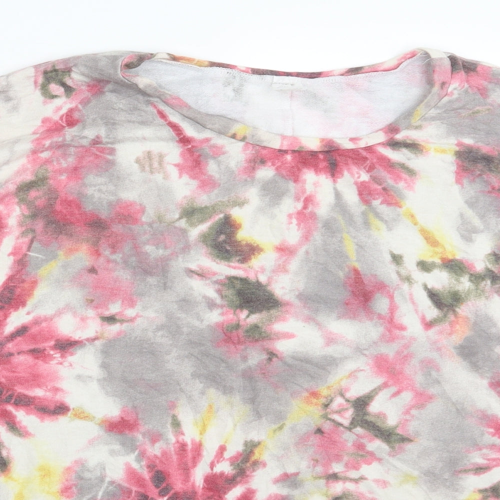 Preworn Womens Multicoloured Colourblock  Basic T-Shirt Size 2XL