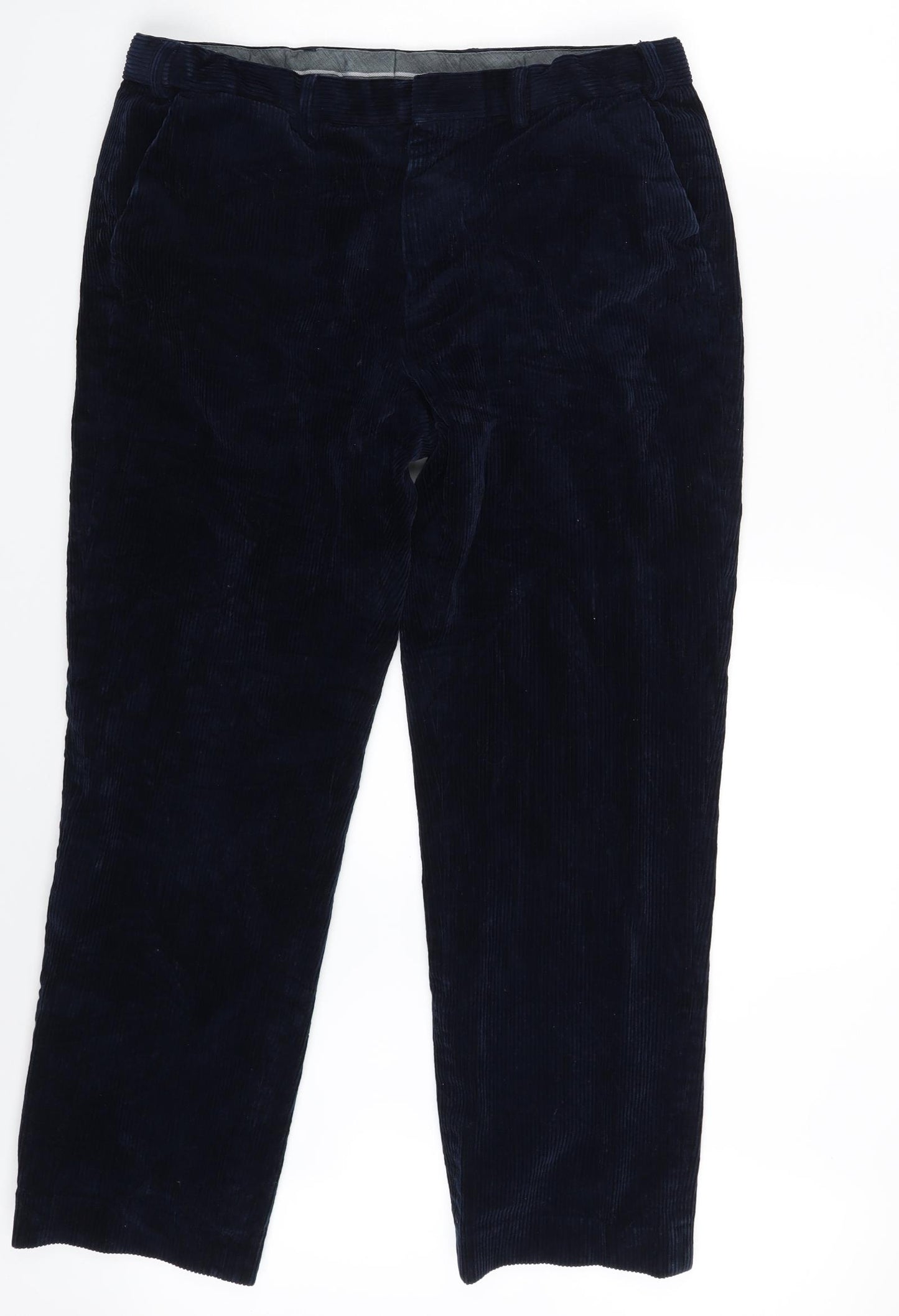 M&S Mens Blue  Corduroy Trousers  Size 36 in L31 in