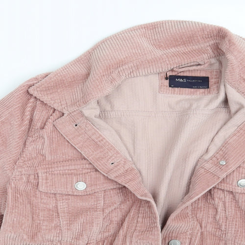 M&S Womens Pink  Corduroy Jacket  Size 20