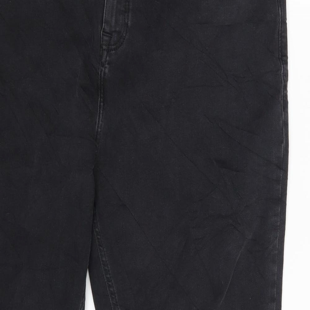 River Island Womens Black  Denim Cropped Jeans Size 20 L27 in