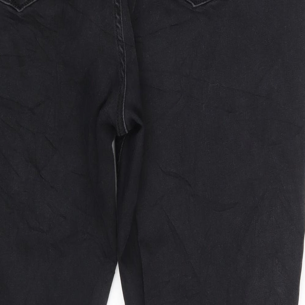 River Island Womens Black  Denim Cropped Jeans Size 20 L27 in
