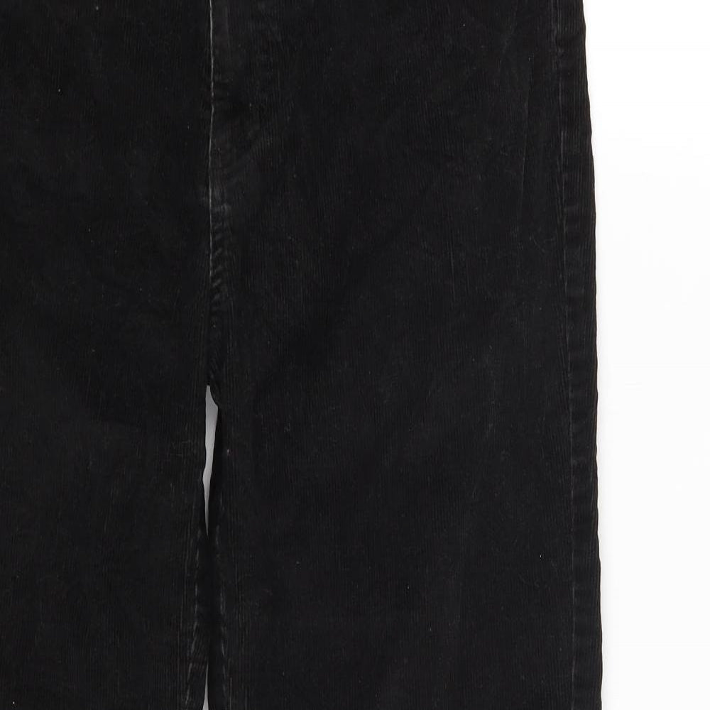 Per Una Womens Black  Corduroy Trousers  Size 14 L27 in