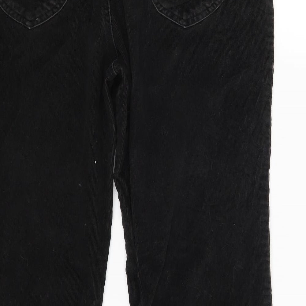 Per Una Womens Black  Corduroy Trousers  Size 14 L27 in