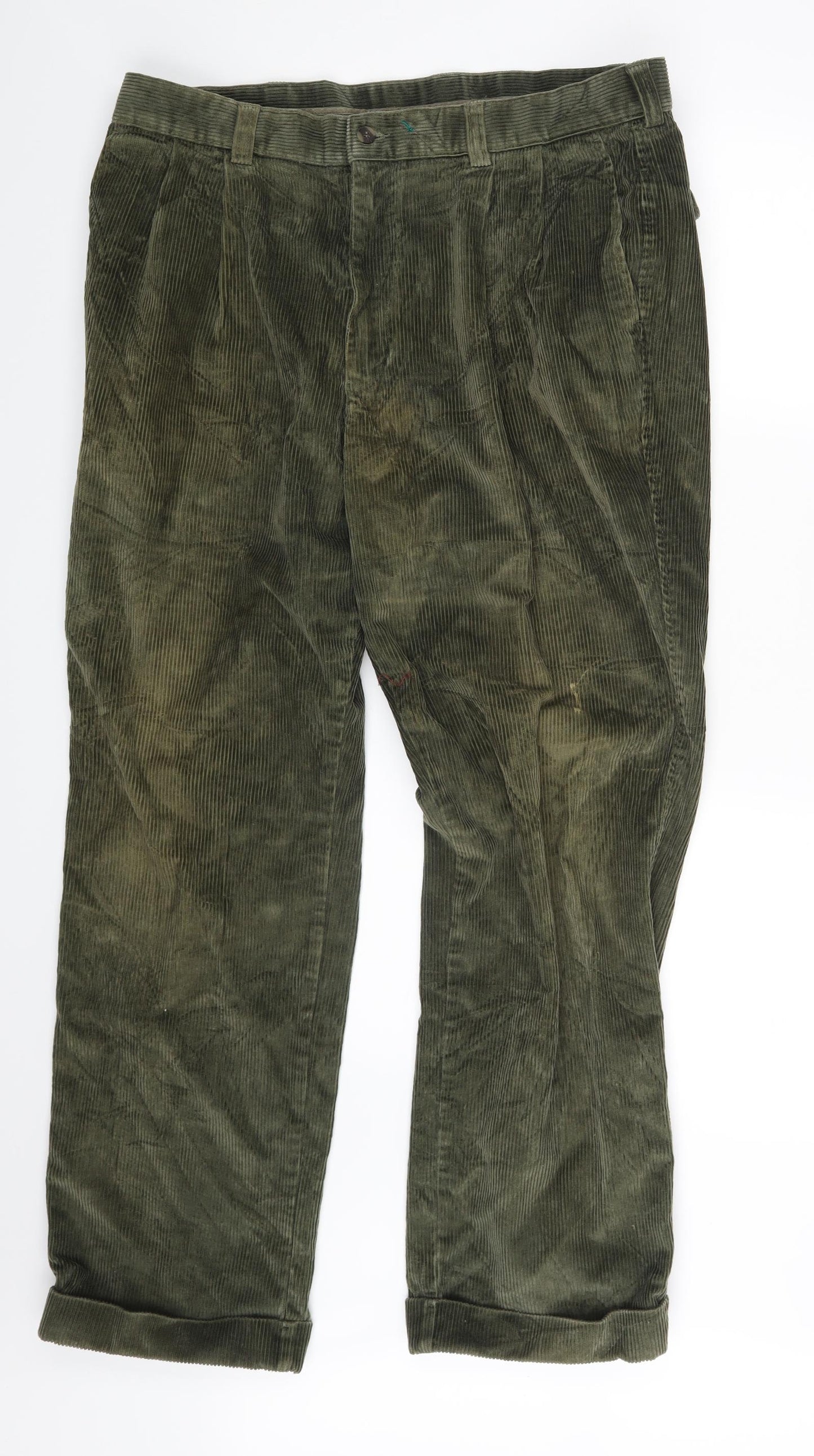 M&S Mens Brown  Corduroy Trousers  Size 40 in L31 in