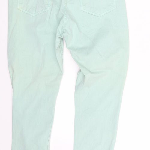 M&S Womens Green  Denim Skinny Jeans Size 14 L26 in