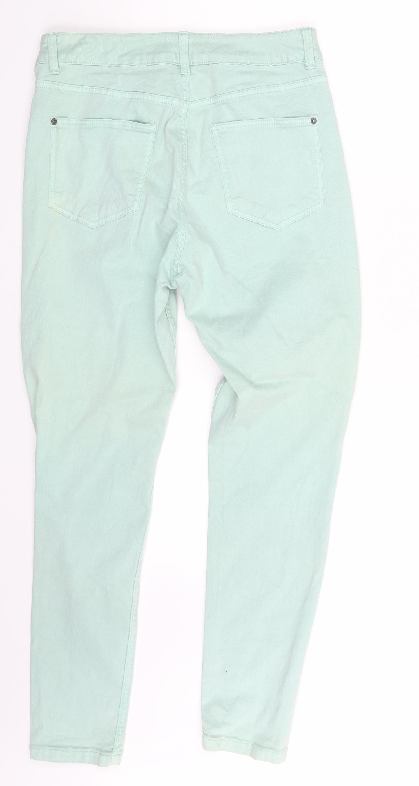 M&S Womens Green  Denim Skinny Jeans Size 14 L26 in