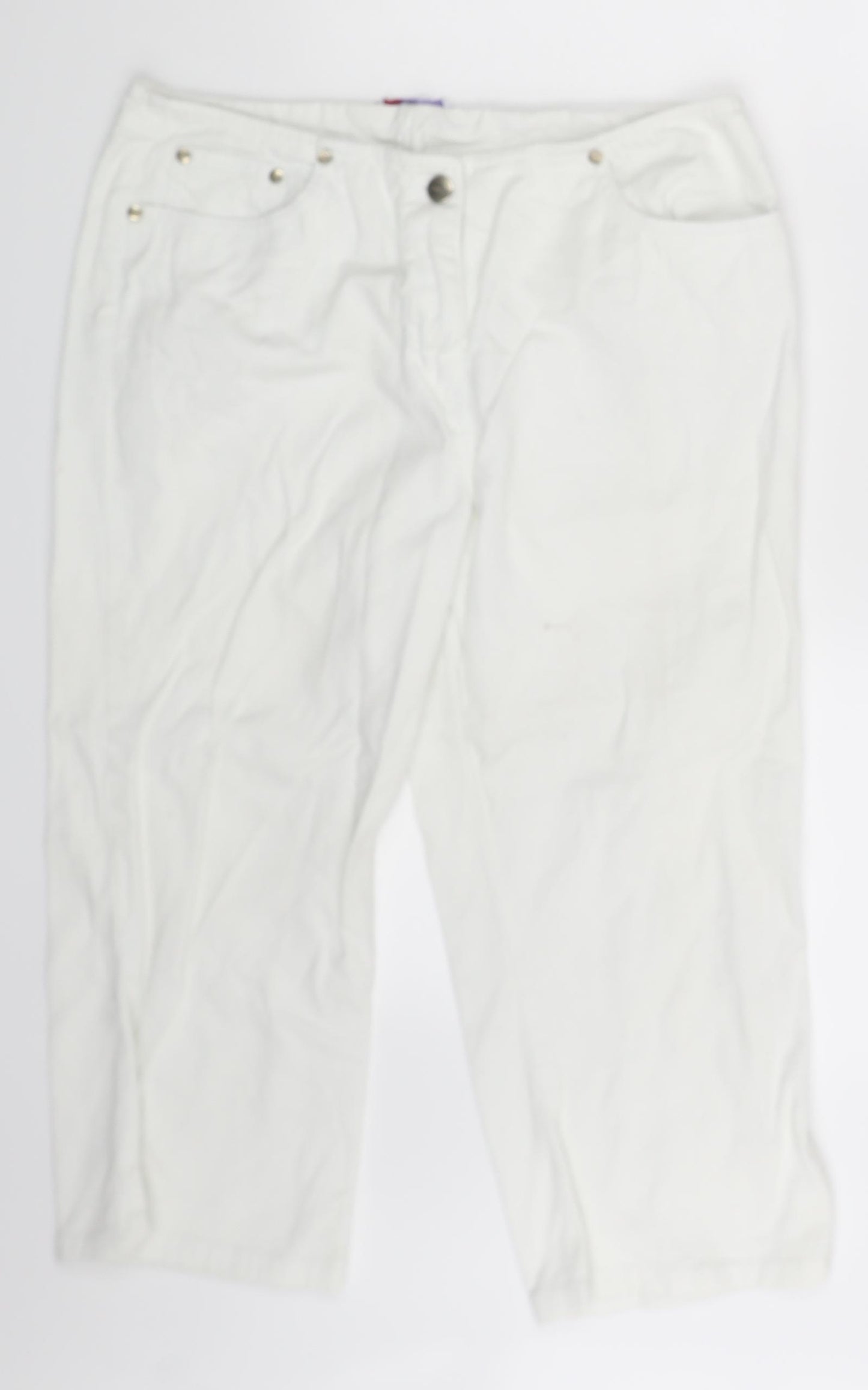 Papaya Womens White  Denim Cut-Off Shorts Size 14