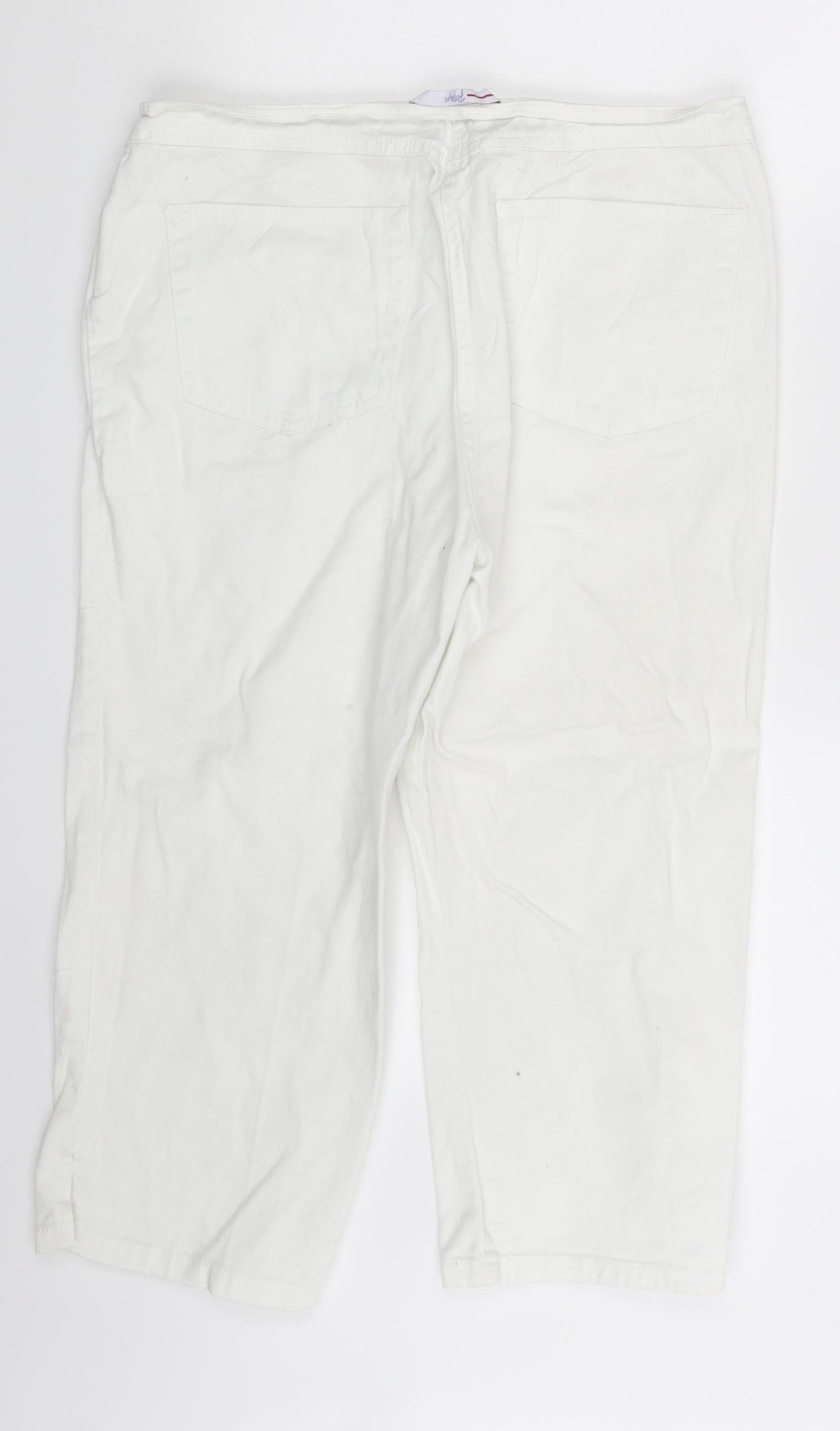 Papaya Womens White  Denim Cut-Off Shorts Size 14
