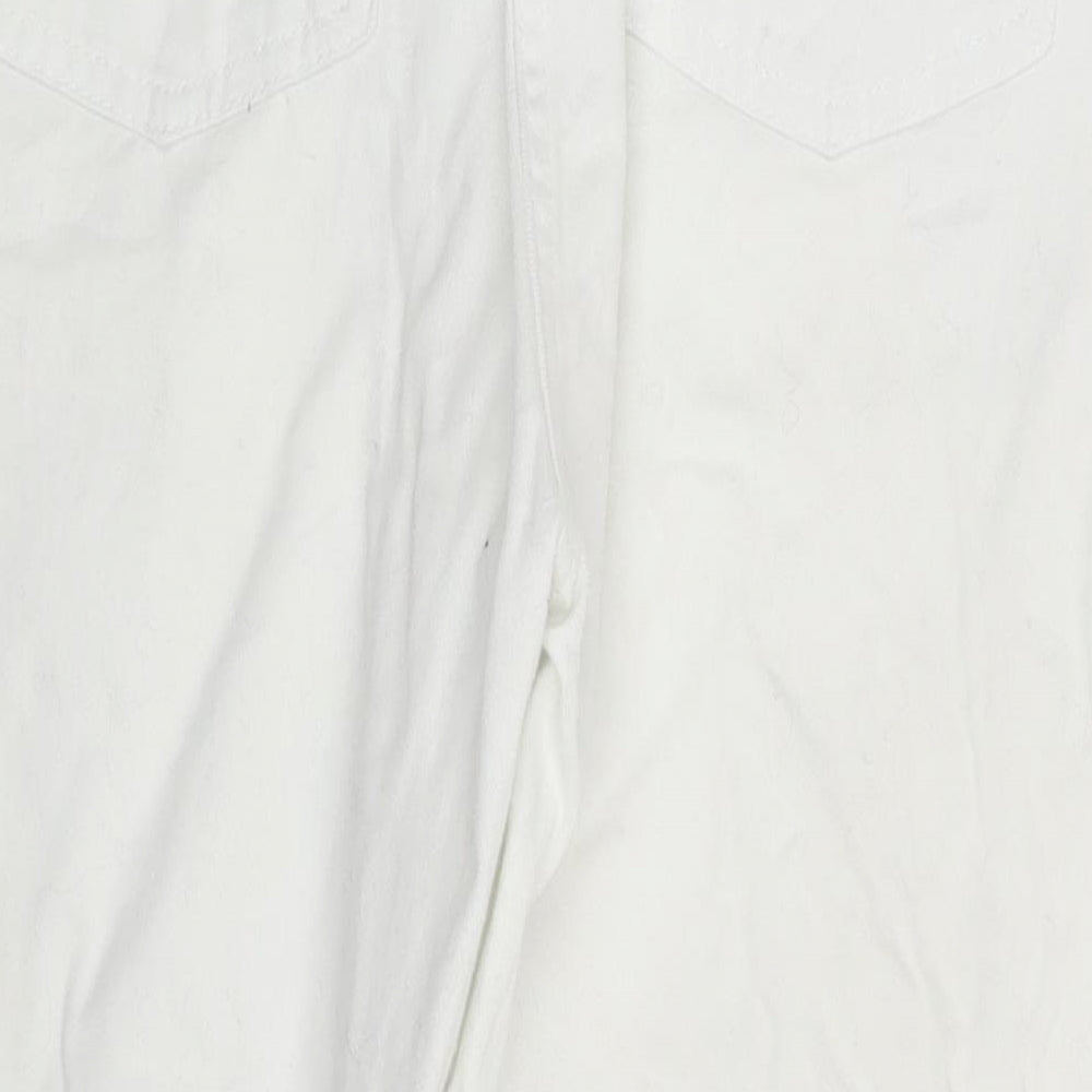Papaya Womens White  Denim Cut-Off Shorts Size 14