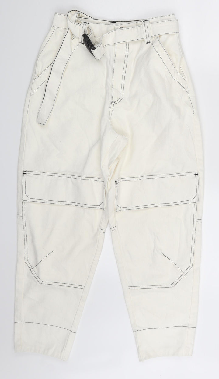 ASOS Womens Ivory Denim Tapered Jeans Size 26 in L25 in