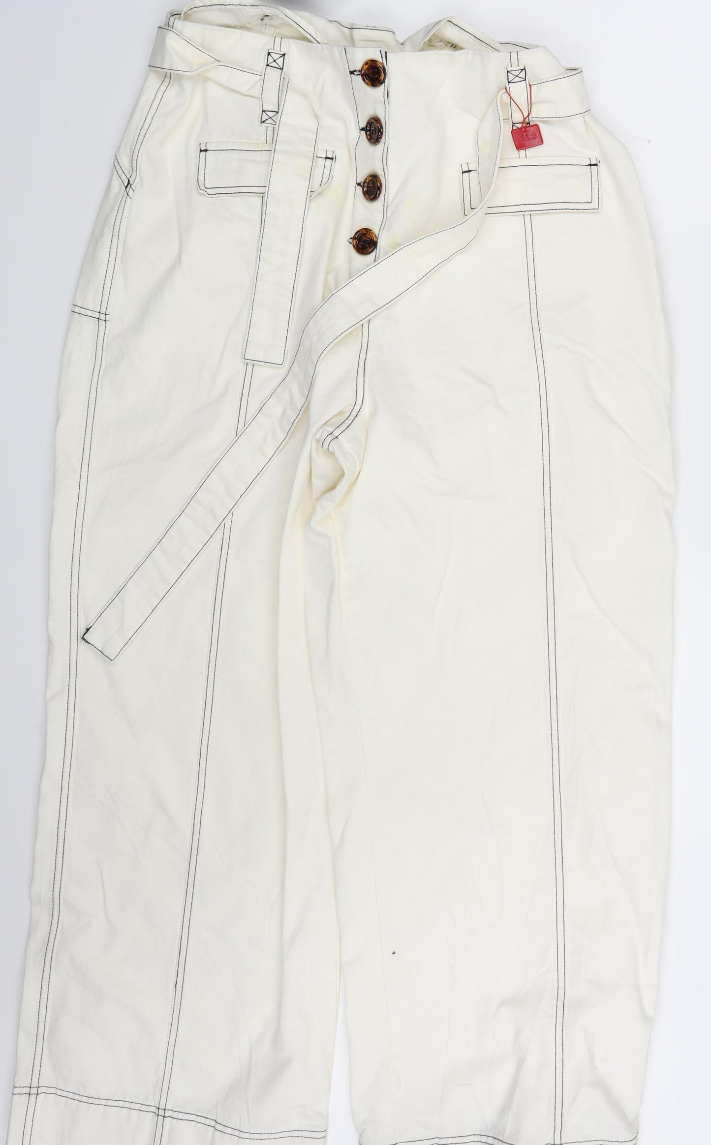 Wishne Womens Ivory  Denim Trousers  Size 18 L30 in