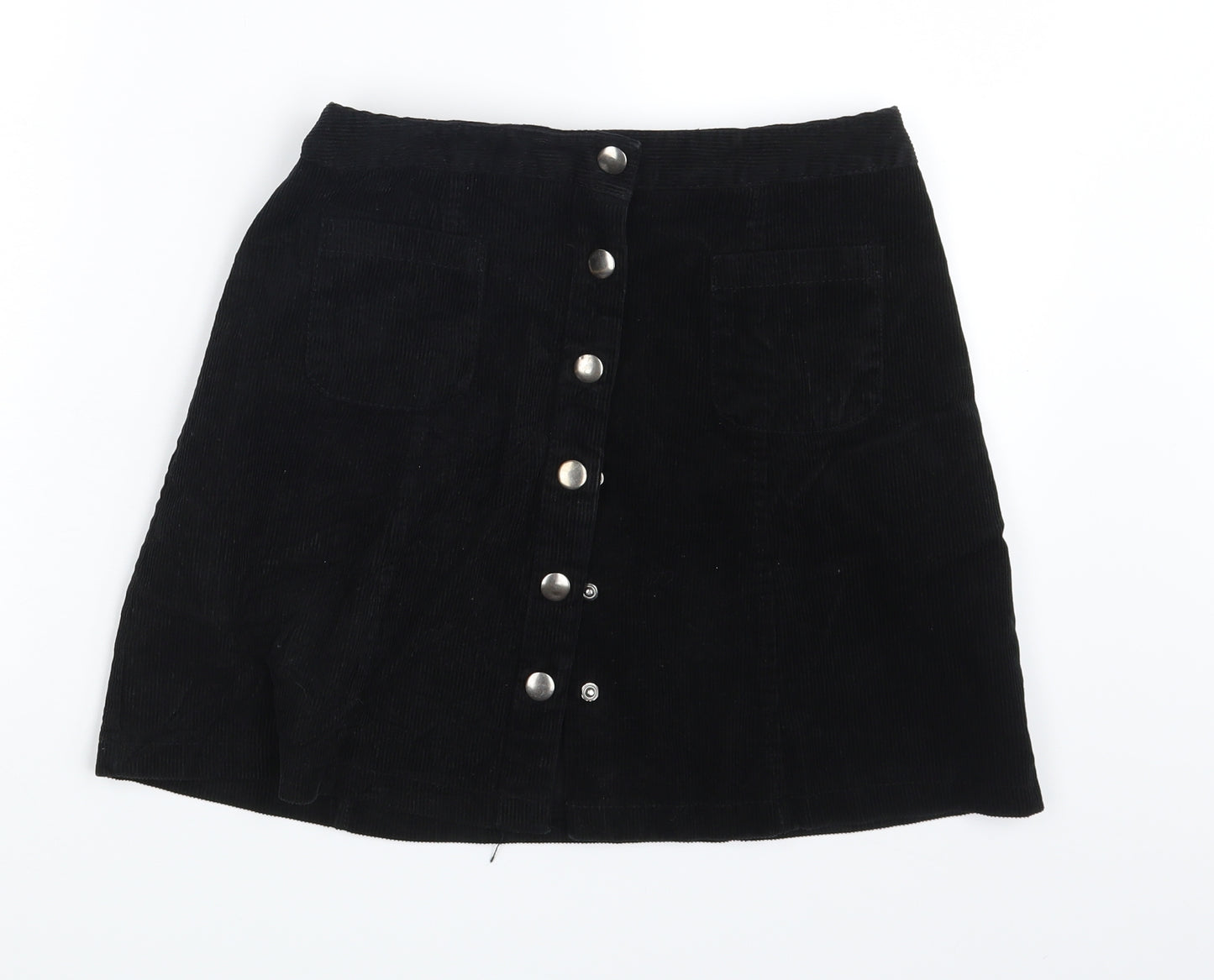 Cooperative Womens Black  Corduroy Mini Skirt Size S