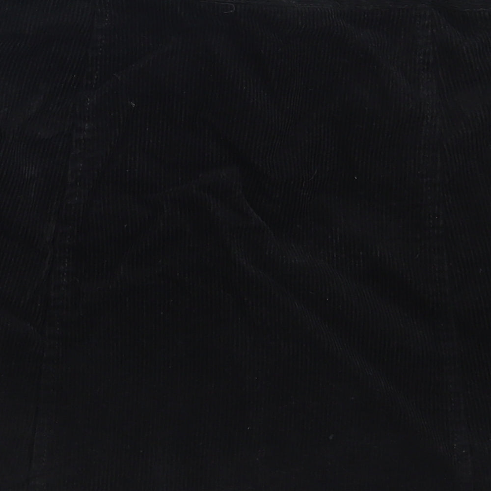 Cooperative Womens Black  Corduroy Mini Skirt Size S