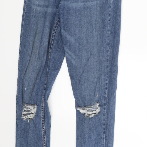 Topshop Womens Blue  Denim Skinny Jeans Size 28 in L34 in