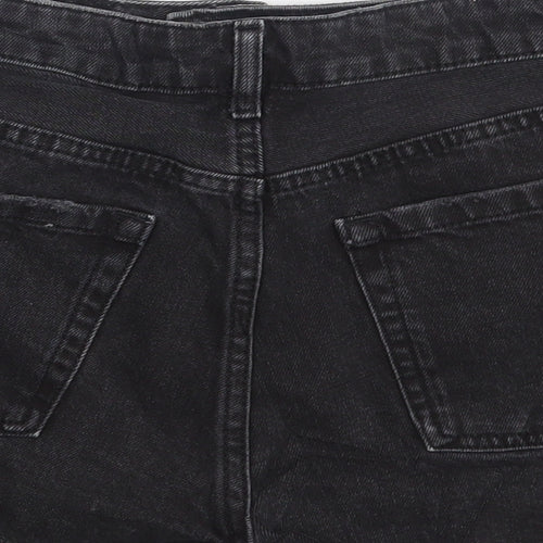 Topshop Womens Grey  Denim Hot Pants Shorts Size 10