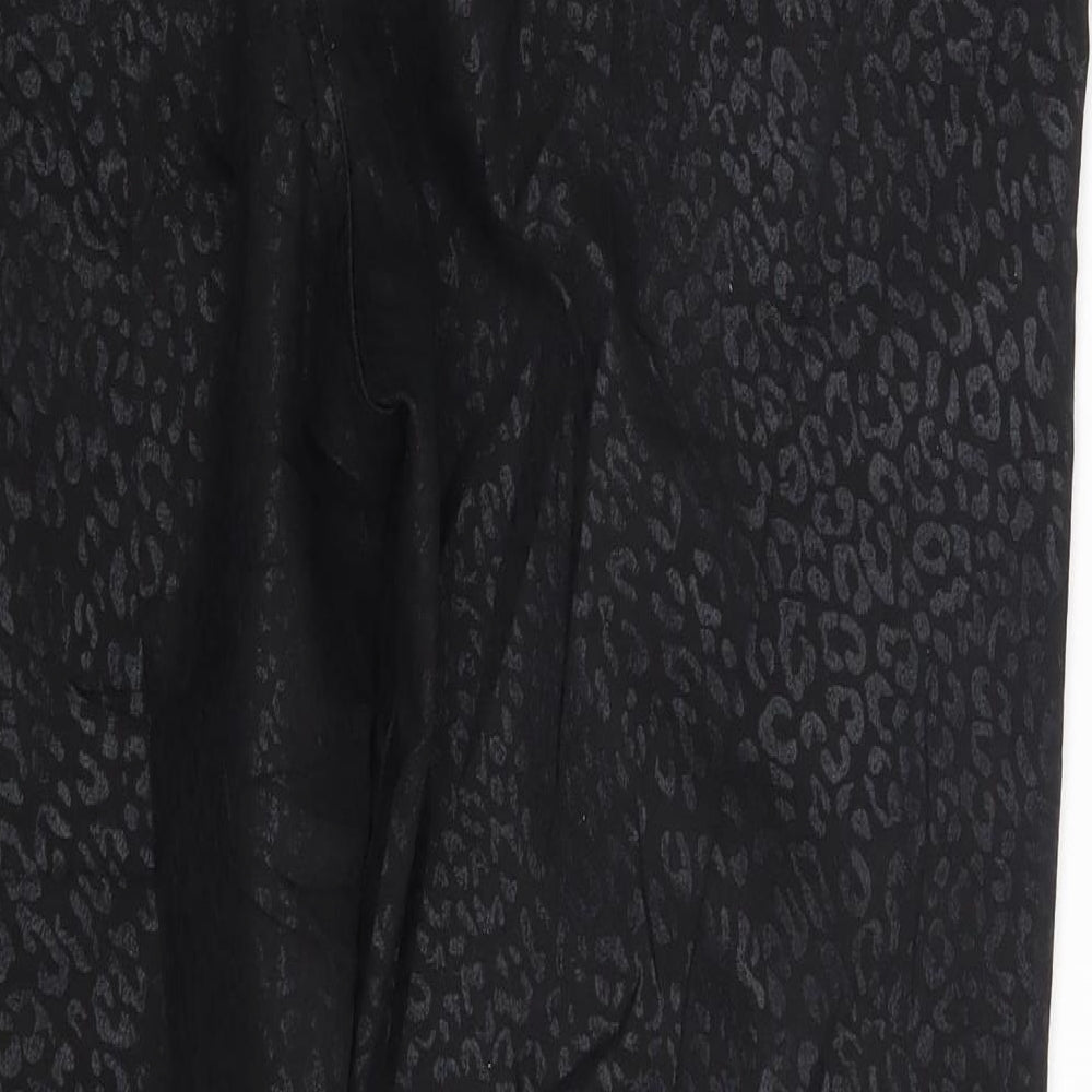 Yours Womens Black Animal Print  Jegging Leggings Size 20 L29 in
