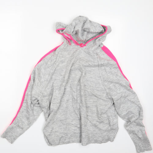 Papaya Womens Grey   Pullover Hoodie Size M
