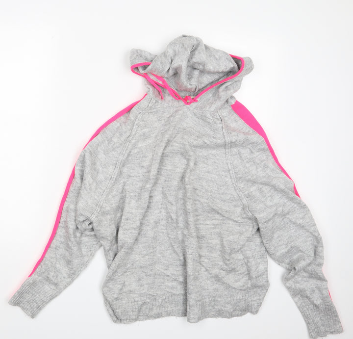 Papaya Womens Grey   Pullover Hoodie Size M