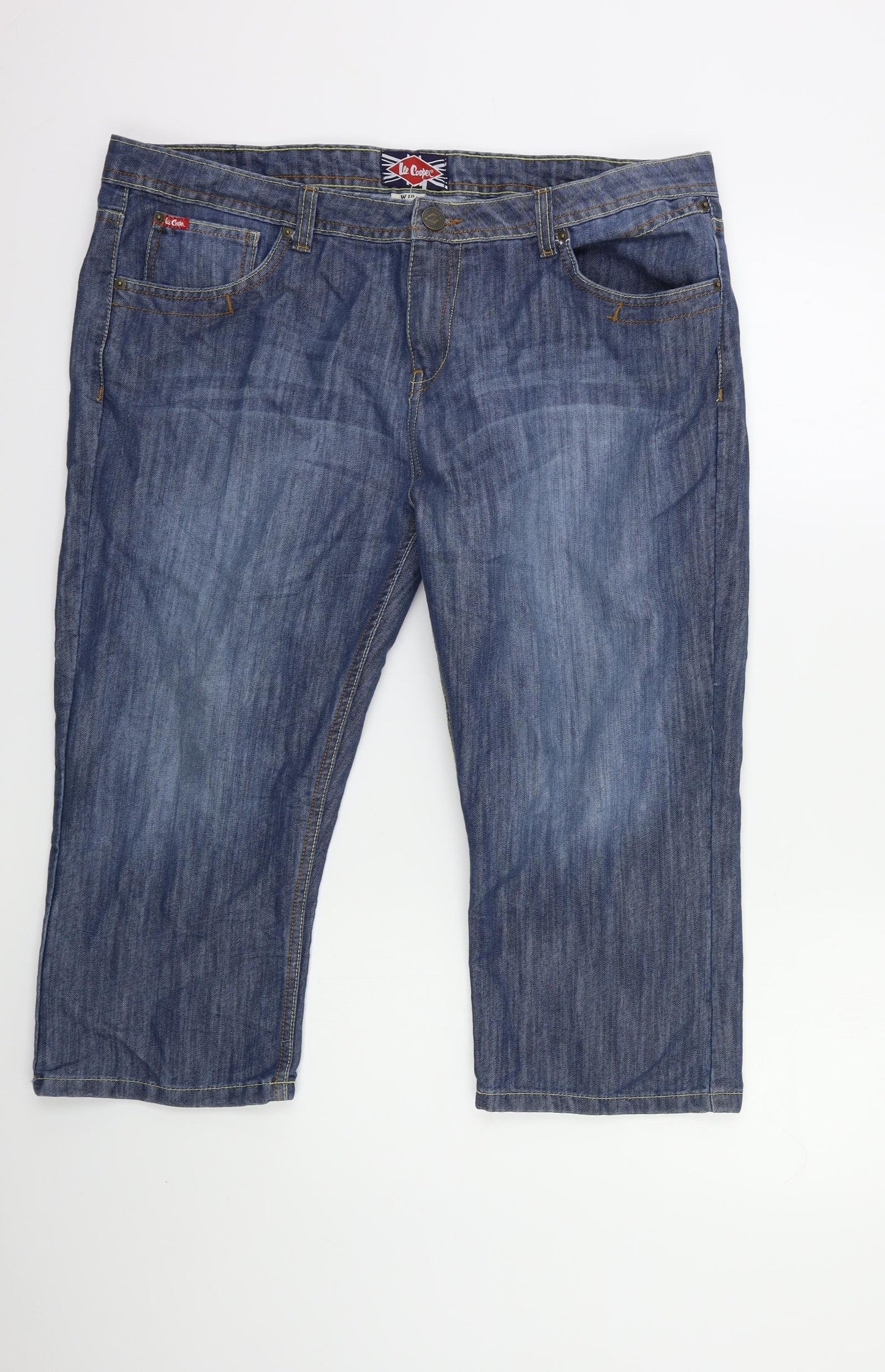 Lee Cooper Mens Blue  Denim Cropped Jeans Size 38 in L20 in