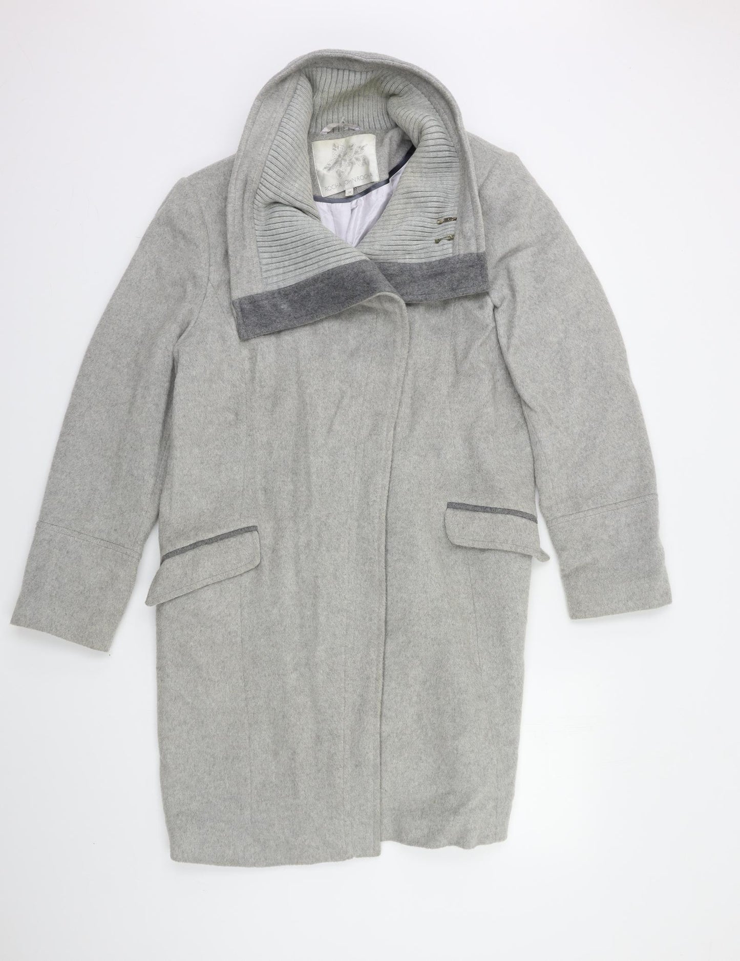 RJR.John Rocha Womens Grey   Overcoat Coat Size 14