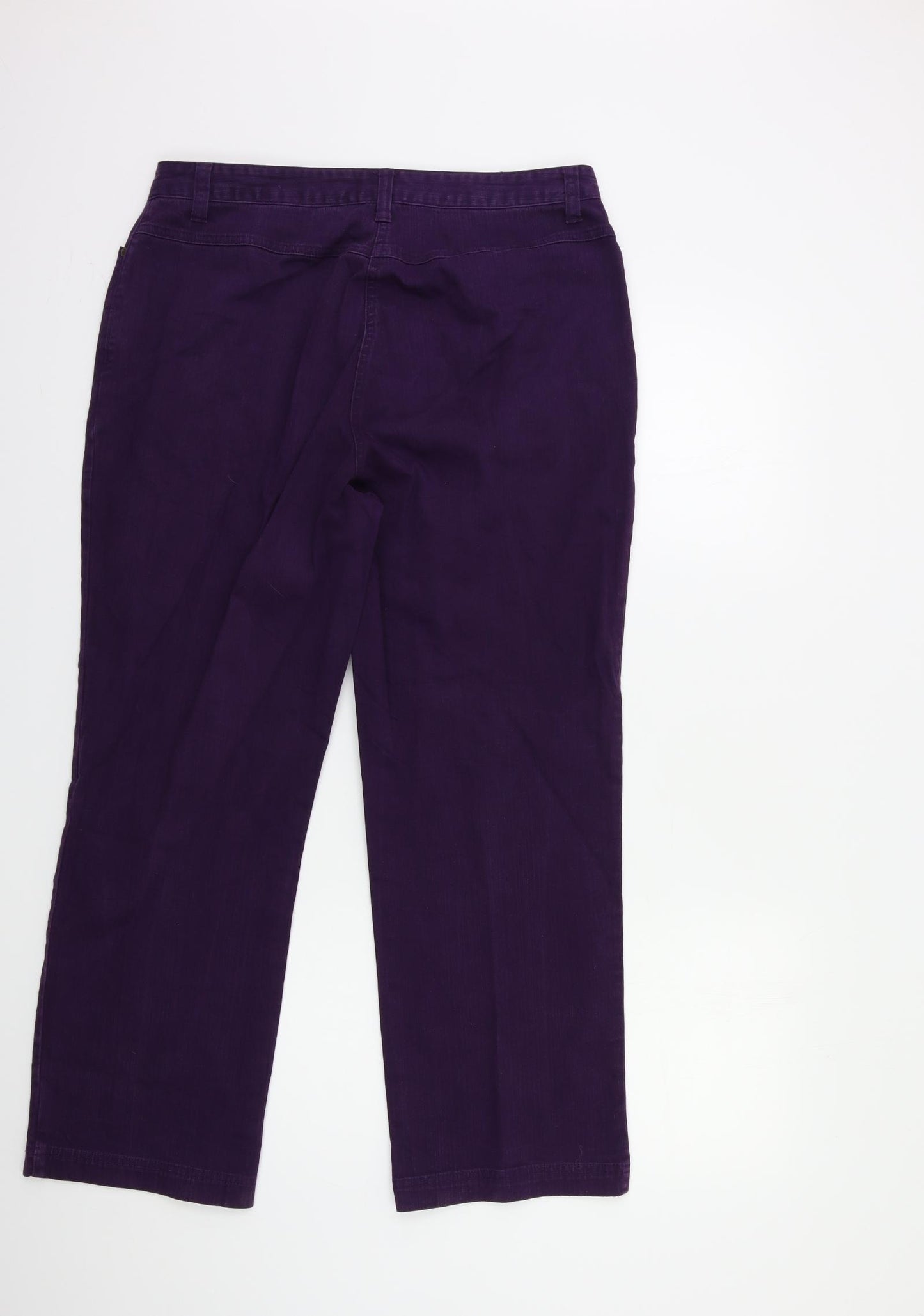 DASH Womens Purple  Denim Straight Jeans Size 14 L28 in