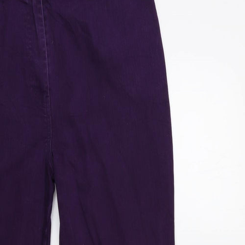 DASH Womens Purple  Denim Straight Jeans Size 14 L28 in