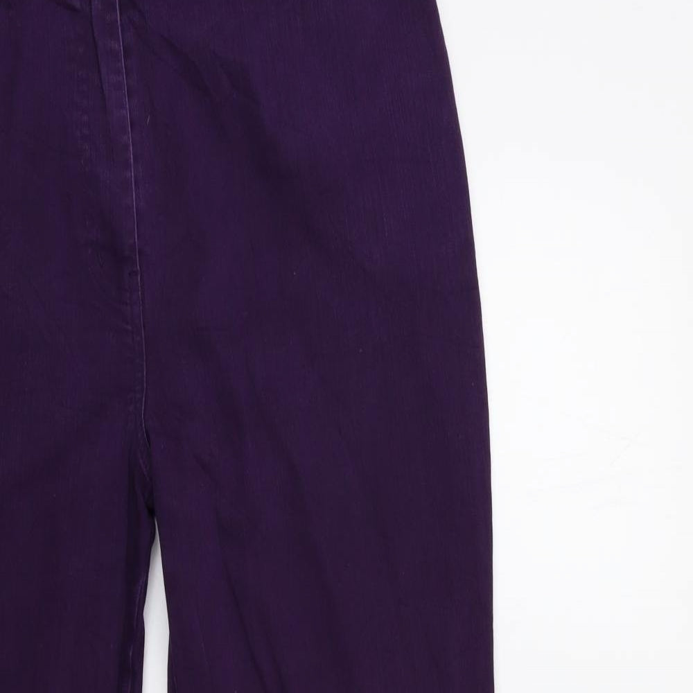 DASH Womens Purple  Denim Straight Jeans Size 14 L28 in