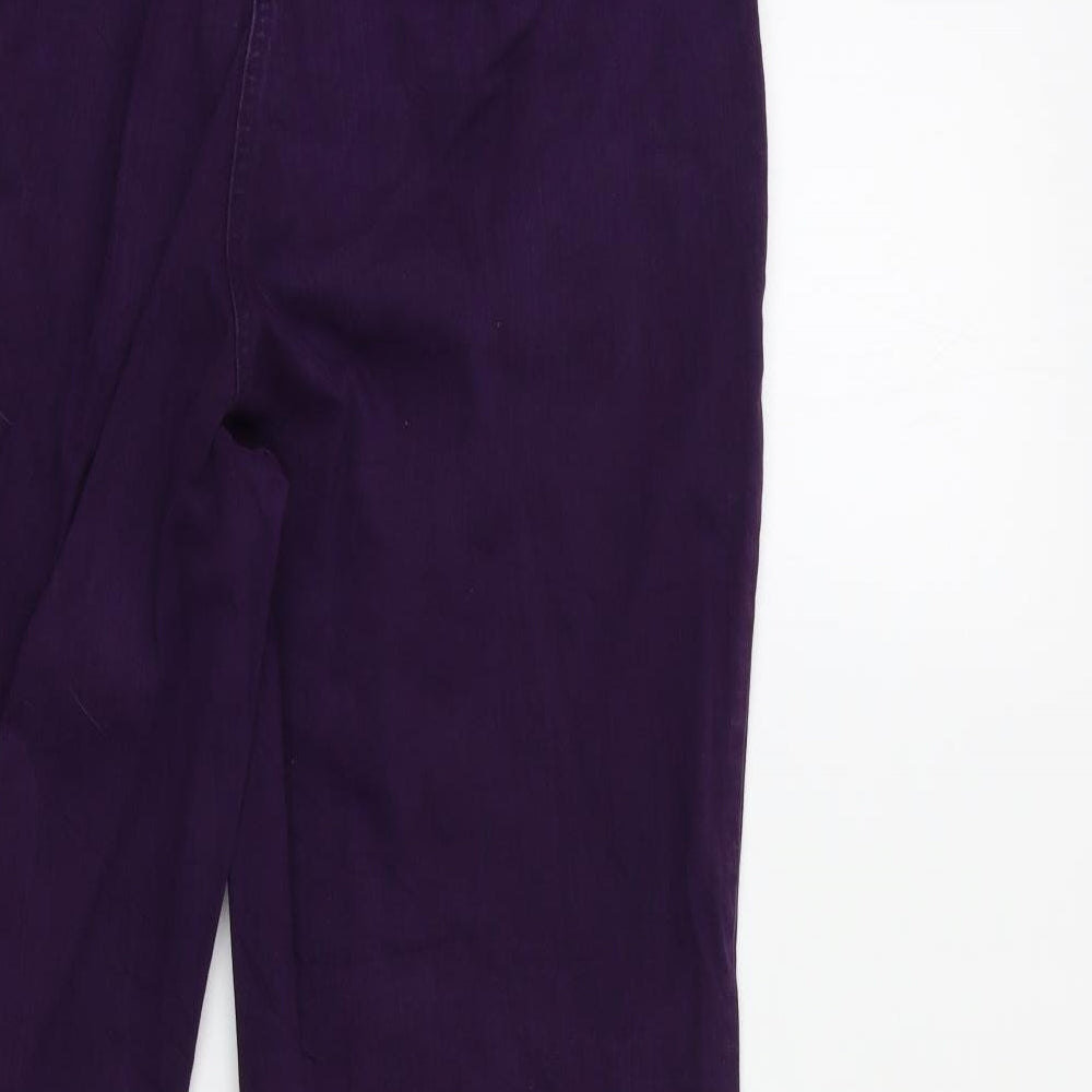 DASH Womens Purple  Denim Straight Jeans Size 14 L28 in