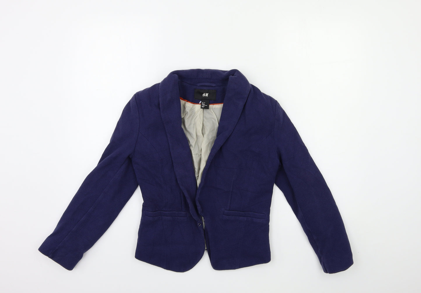 H&M Womens Blue   Jacket Blazer Size 8