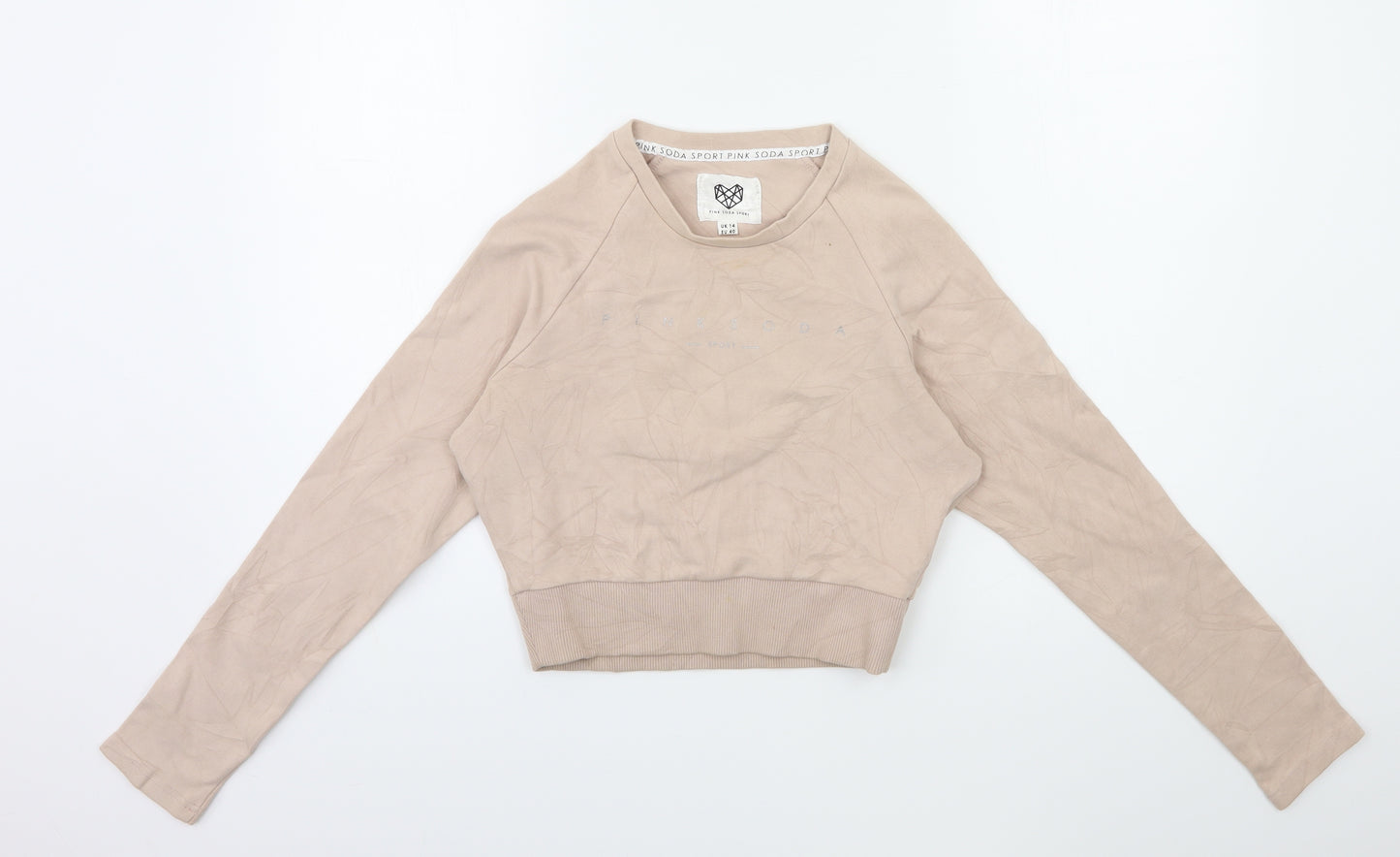 Pink Soda Womens Pink   Basic T-Shirt Size 14