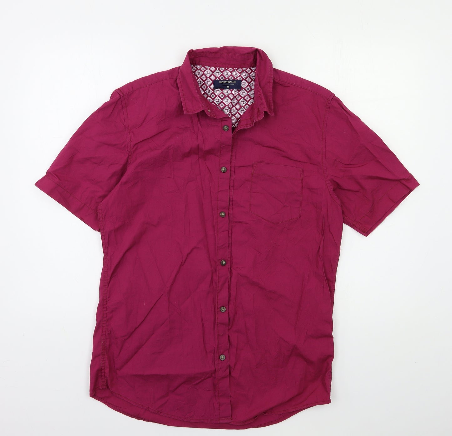 Industralize Mens Pink    Button-Up Size M