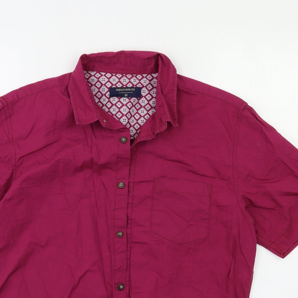 Industralize Mens Pink    Button-Up Size M